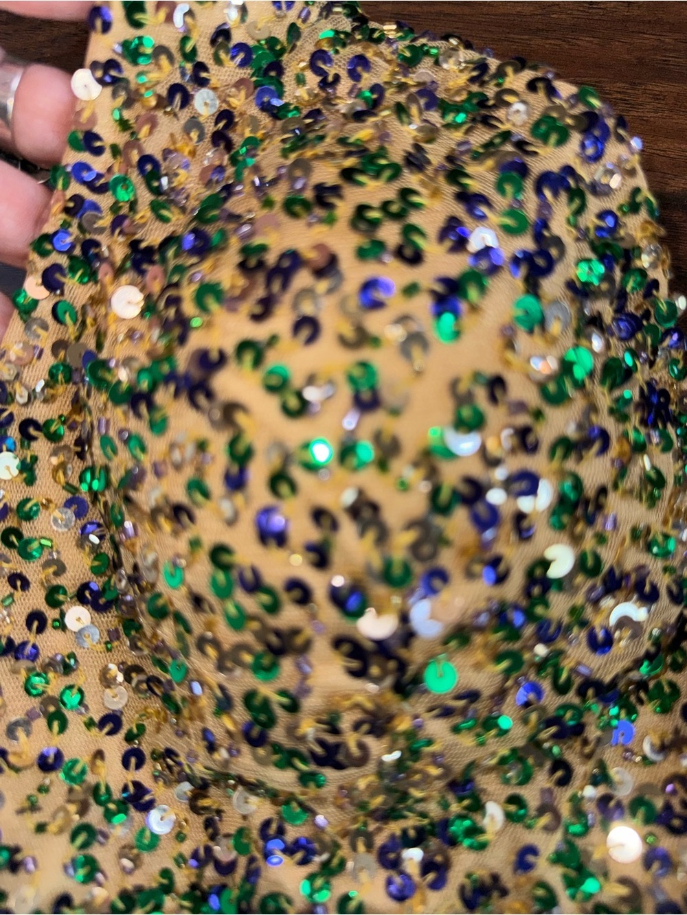 Ashley Lauren Sequin Romper Size 12 Gold Green Purple Pageant Party Festival - Picture 10 of 15